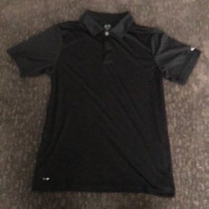 Black polo shirt